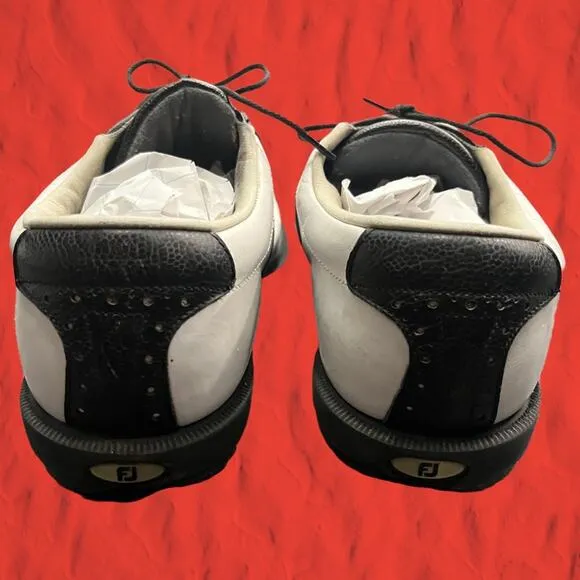 FJ FootJoy DryJoys Tour Mens Golf Shoes Spikes 53597 Black &amp; White