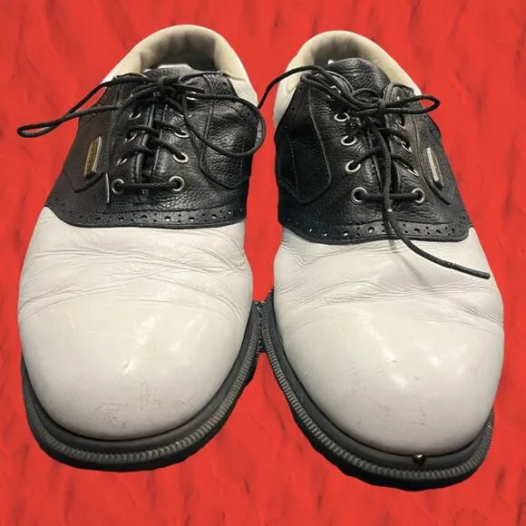 FJ FootJoy DryJoys Tour Mens Golf Shoes Spikes 53597 Black &amp; White
