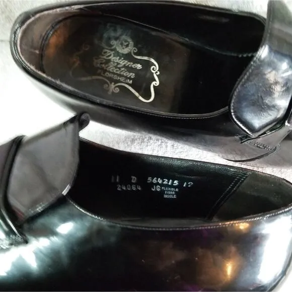 Florsheim black patent leather oxford dress shoes