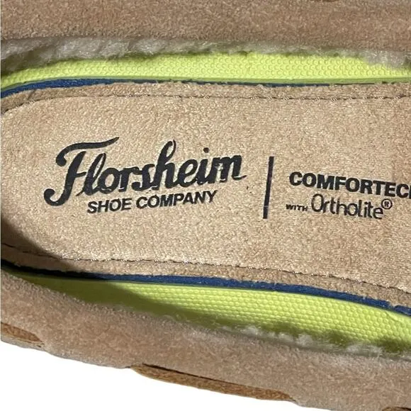 Florsheim Homestead Comfortech Ortholite Suede Moccasin Slippers SIZE 8 - NEW