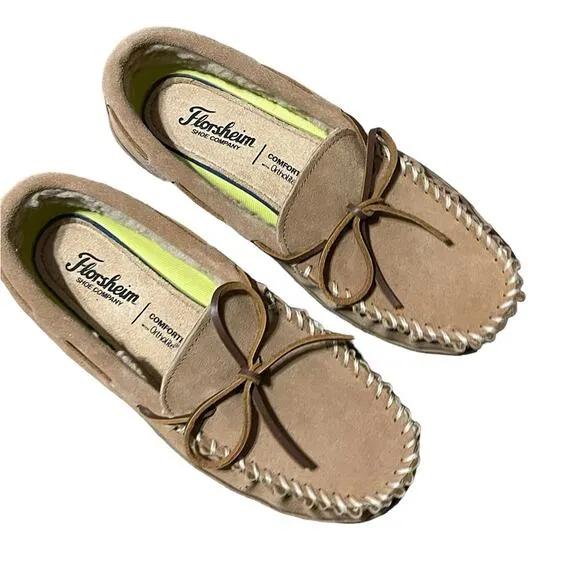 Florsheim Homestead Comfortech Ortholite Suede Moccasin Slippers SIZE 8 - NEW