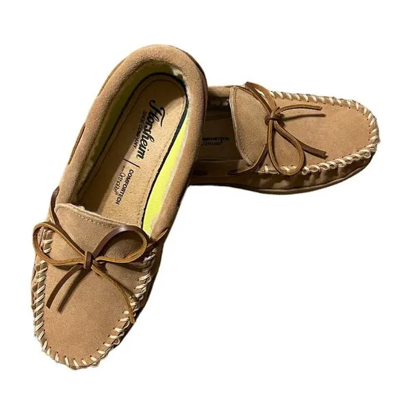 Florsheim Homestead Comfortech Ortholite Suede Moccasin Slippers SIZE 8 - NEW