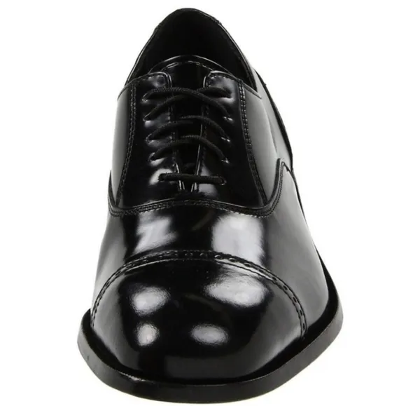 Florsheim 'Lexington Brogue' Black Patent Leather Lace-Up Oxford Sz. 8D EUC