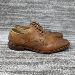 Florsheim Mens Dress Shoes Derby Wingtip 11 D Brown Leather Brogue Oxford