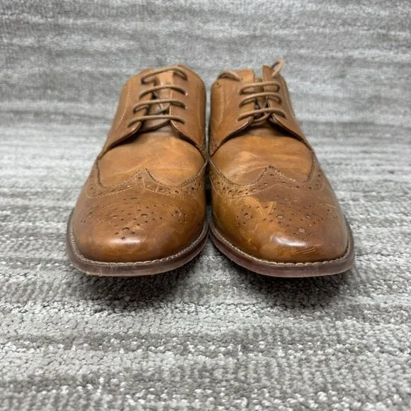 Florsheim Mens Dress Shoes Derby Wingtip 11 D Brown Leather Brogue Oxford