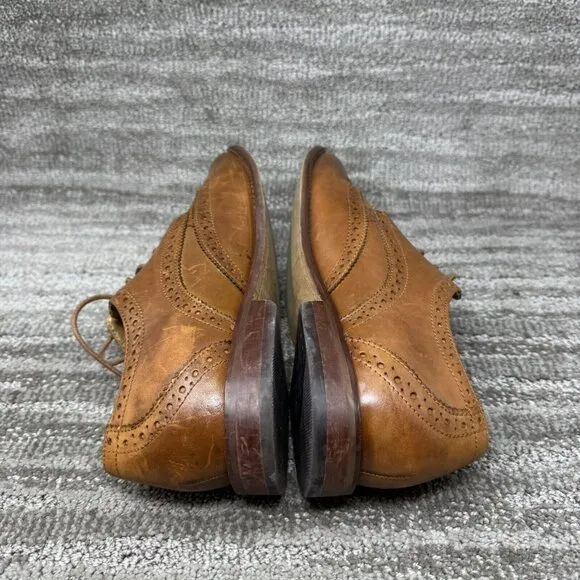 Florsheim Mens Dress Shoes Derby Wingtip 11 D Brown Leather Brogue Oxford