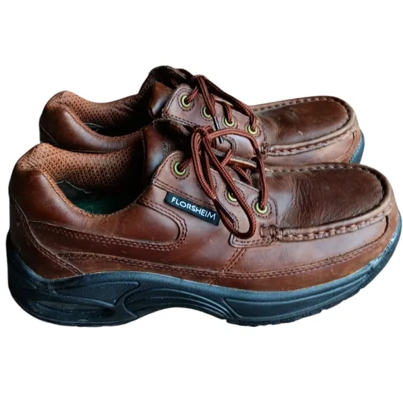 FLORSHEIM UNISEX MEN'S SIZE 8 WOMEN'S SIZE 10 SLIP RESISTANT COMPOSITE TOE SHOES