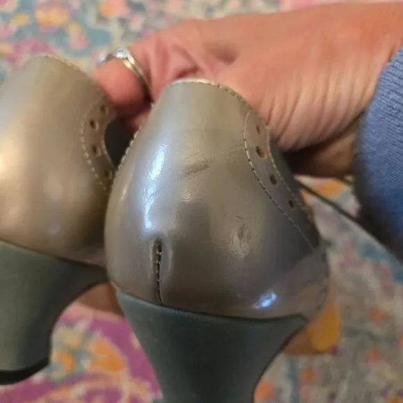Fluevog Mary Jane Tie Heels, Sz 6