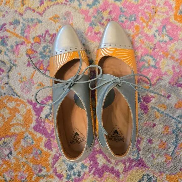 Fluevog Mary Jane Tie Heels, Sz 6