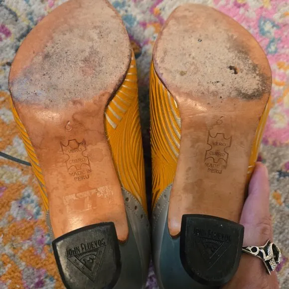 Fluevog Mary Jane Tie Heels, Sz 6