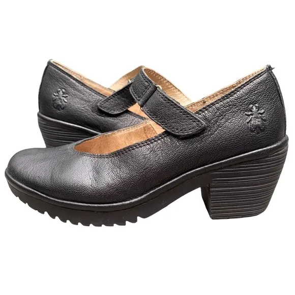 Fly London Mary Jane Wiss Pump 36 Goth Punk Dark Academia