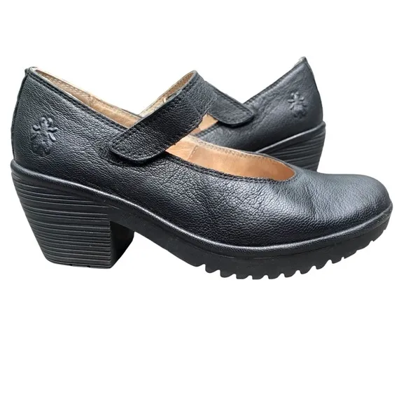 Fly London Mary Jane Wiss Pump 36 Goth Punk Dark Academia