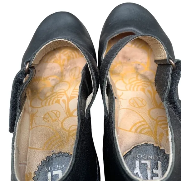 Fly London Mary Jane Wiss Pump 36 Goth Punk Dark Academia