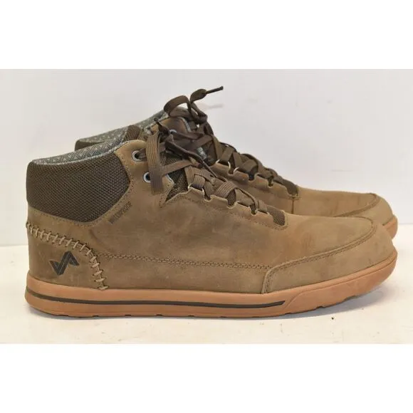 FORSAKE Men's 10.5 Phil Mid Chukka Boots Lace Up Brown Leather Waterproof