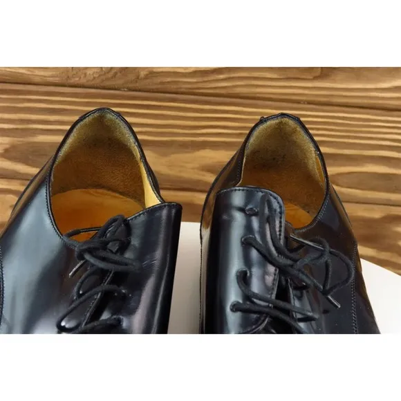Four-Ay Shoes Sz 44 M‎ Black Derby Oxfords Patent Leather Men 2020
