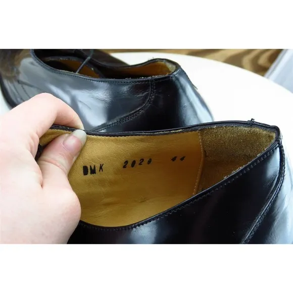 Four-Ay Shoes Sz 44 M‎ Black Derby Oxfords Patent Leather Men 2020