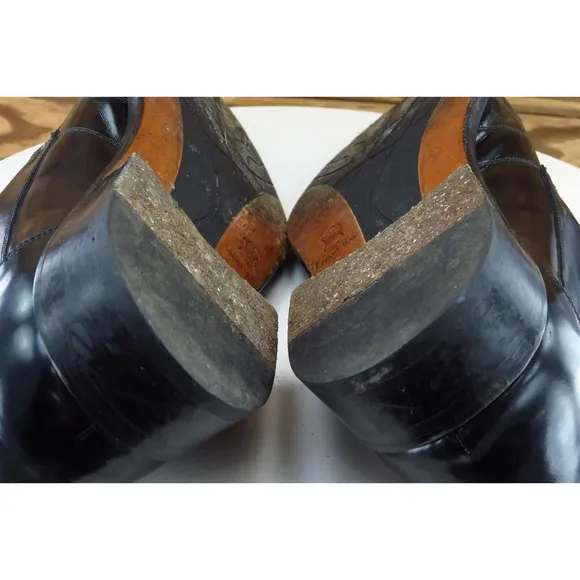 Four-Ay Shoes Sz 44 M‎ Black Derby Oxfords Patent Leather Men 2020