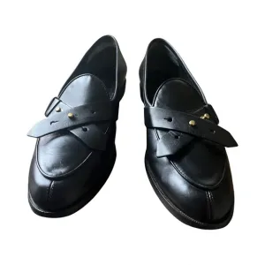 Frame La Larchmont Leather Criss Cross Leather Loafers Shoes Sz 37 Old Money