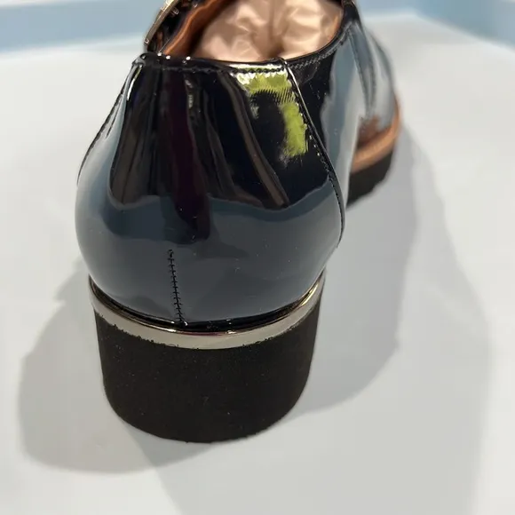 Franco Sarto Cade blue 6.5 M patent Monk Strap Oxford shoes
