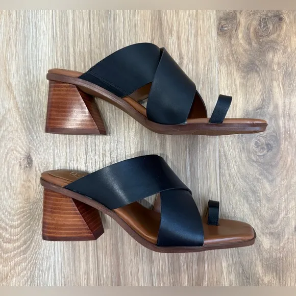 Franco Sarto Safia Block Heel Sandal Brown Size 7