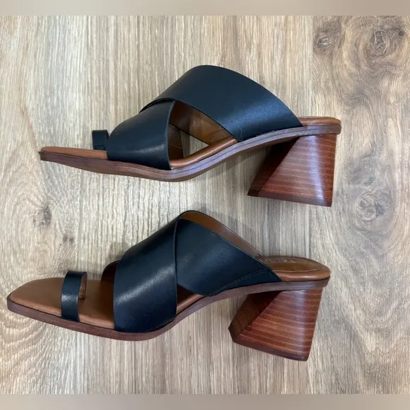 Franco Sarto Safia Block Heel Sandal Brown Size 7
