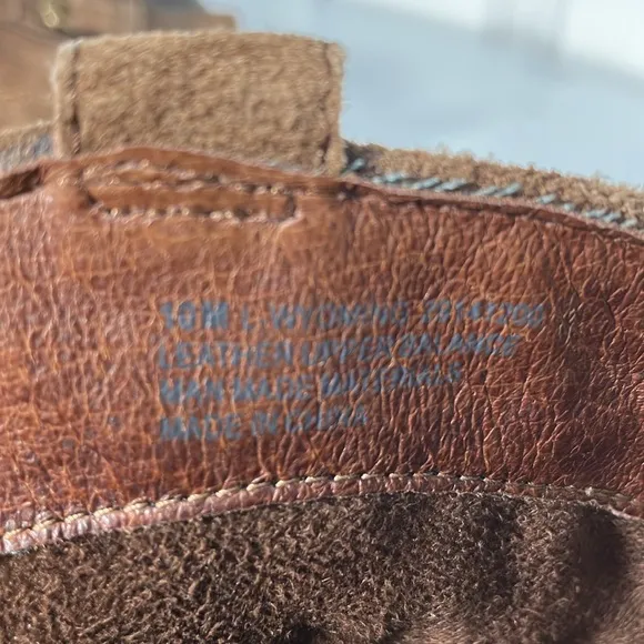 Franco Sarto Suede Cowboy Wyoming Boot Sz 10 Side Zip Western Brown Ombré Buckle