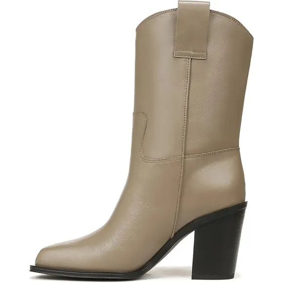 Franco Sarto Tan Heeled Boots Sleek Leather Design​