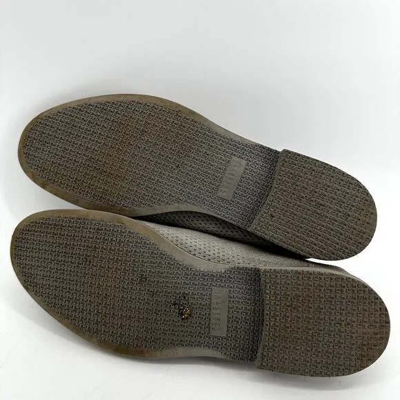 Fratelli Rossetti Loafers Suede Leather Perforated Slip On Round Toe Gray 11