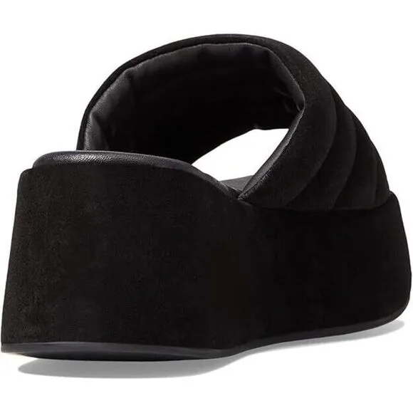 Free People Almost Paradise Sandals Womens 6 Black Slip-on Platform Shoes ZPP169