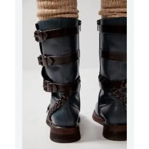 Free People Billie Buckle Boots Size 6.5
