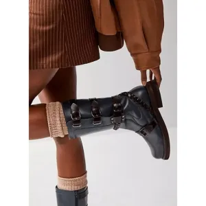 Free People Billie Buckle Boots Size 6.5