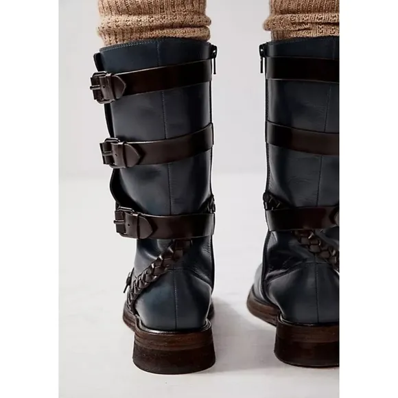 Free People Billie Buckle Boots Size 6.5