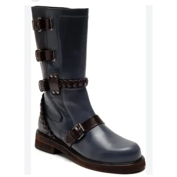 Free People Billie Buckle Boots Size 9