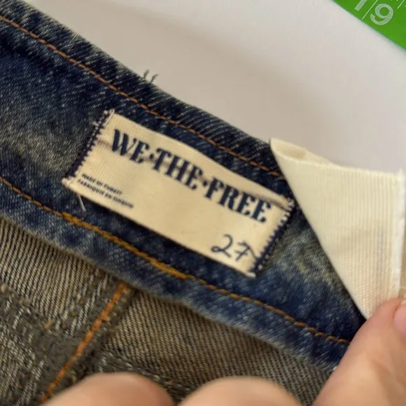 Free People Call Me Crazy Cargo Jeans Size 27
