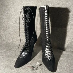 Free People Carolina Corset Heel Boots. NEW