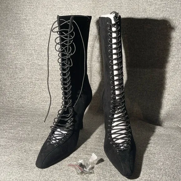Free People Carolina Corset Heel Boots. NEW