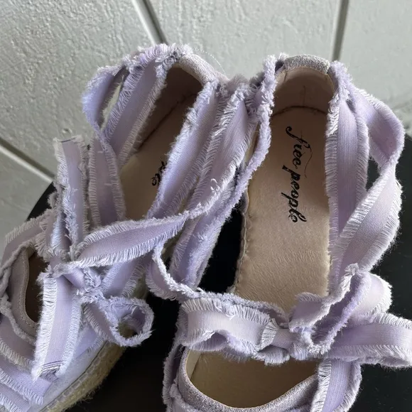 Free People Destino Espadrille Platform Shoes in Lavender Purple Size 39