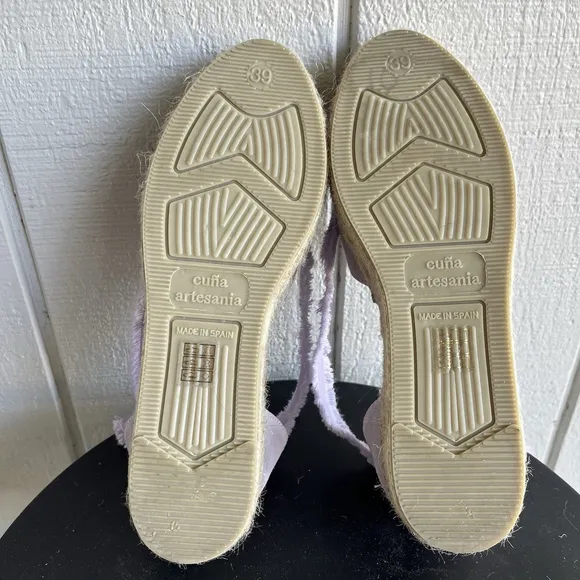Free People Destino Espadrille Platform Shoes in Lavender Purple Size 39