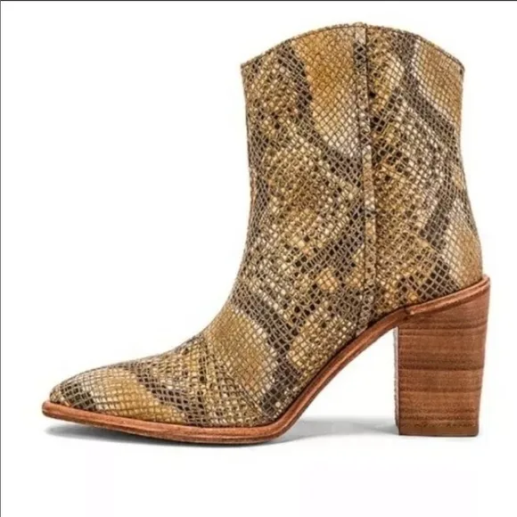 Free People In Tan Barclay Snake Print Ank…