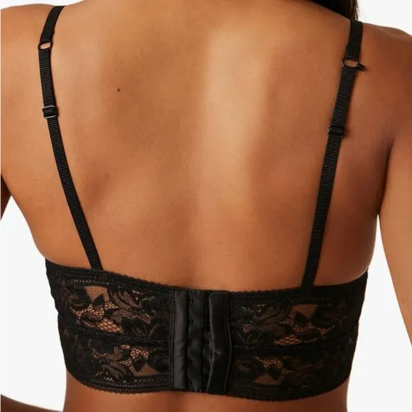 Free People Intimately Sorento Demi Longline Bra in Black