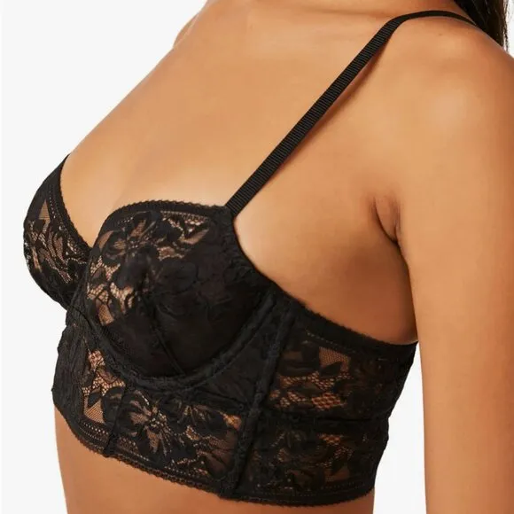 Free People Intimately Sorento Demi Longline Bra in Black