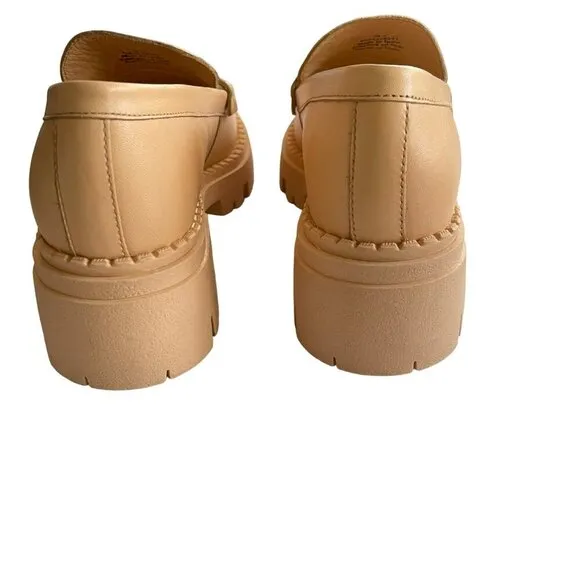 Free People Lyra Lug Loafer Chunky Shoes Cantaloupe Sz 38.5 8.5 NEW
