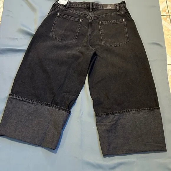 Free People Olsen Cuffed Crop Barrel Jeans We The Free Taper Barrel Black 31