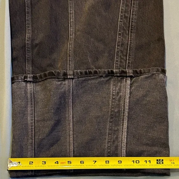 Free People Olsen Cuffed Crop Barrel Jeans We The Free Taper Barrel Black 31