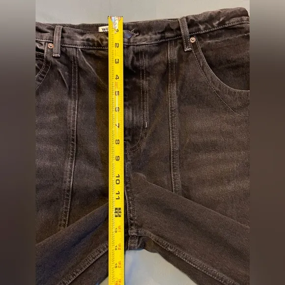 Free People Olsen Cuffed Crop Barrel Jeans We The Free Taper Barrel Black 31