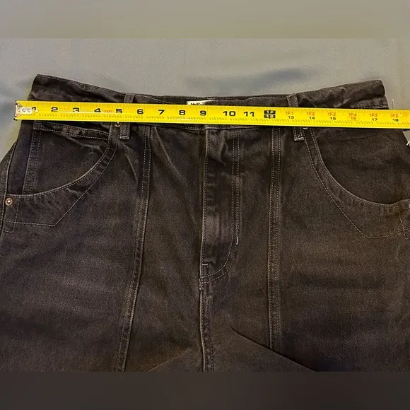 Free People Olsen Cuffed Crop Barrel Jeans We The Free Taper Barrel Black 31