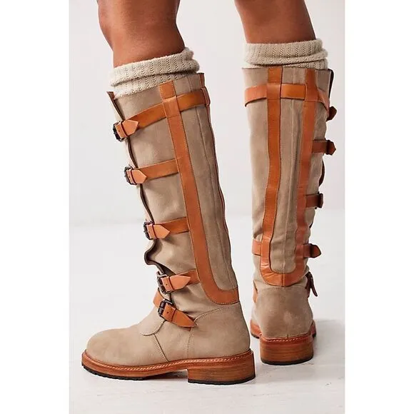 Free People Tristie Buckle Boots