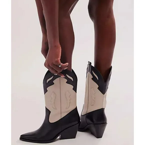 Free People Twin Flames Western Boots Size 11