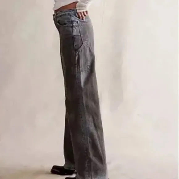 Free People We The Free Tinsley Baggy Denim Jeans in Shadow of Your Love