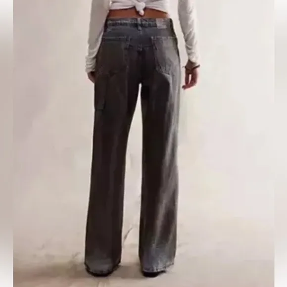 Free People We The Free Tinsley Baggy Denim Jeans in Shadow of Your Love